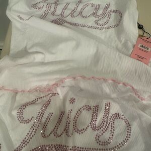 Juicy Couture White Top with Pink Rhinestones